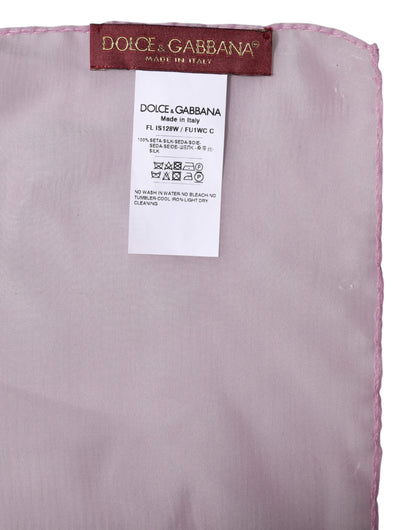 Pañuelo/fular rectangular de seda rosa Dolce & Gabbana para mujer