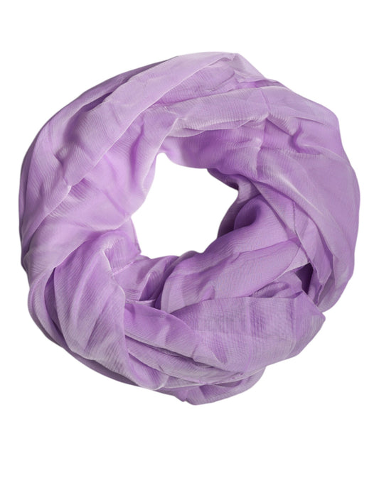 Pañuelo de seda rectangular morado Dolce & Gabbana
