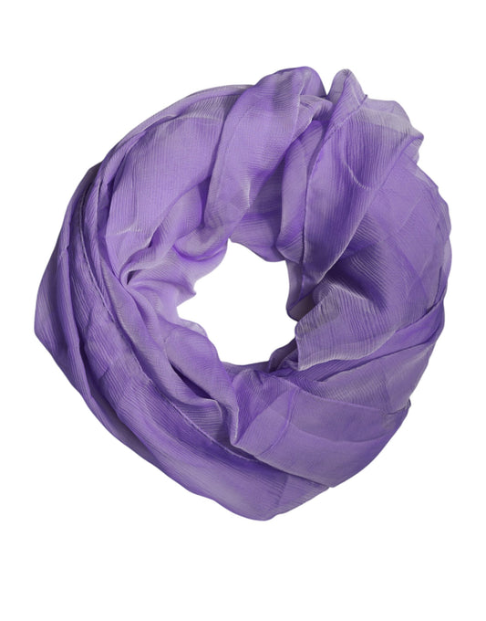 Pañuelo de seda rectangular morado Dolce & Gabbana