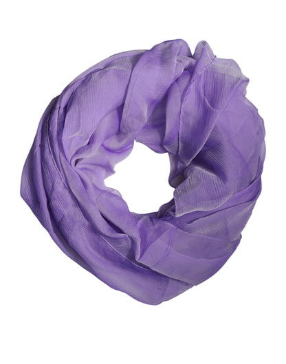 Pañuelo de seda rectangular morado Dolce & Gabbana