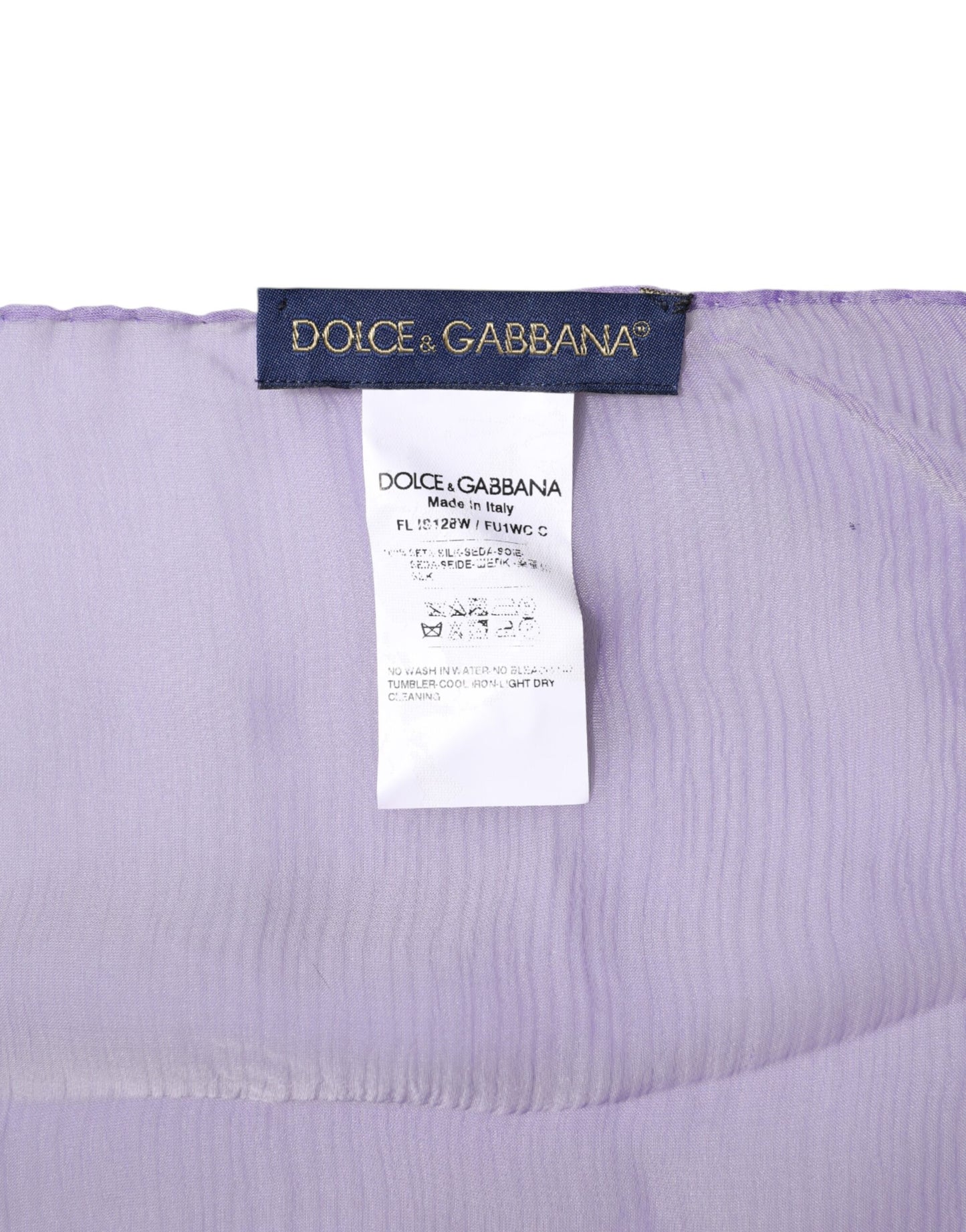 Pañuelo de seda rectangular morado Dolce & Gabbana