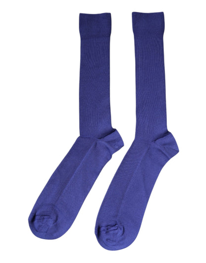 Calcetines morados de algodón con logo Dolce & Gabbana a la pantorrilla
