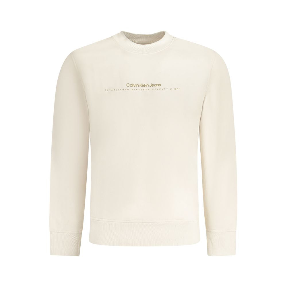 Sudadera Calvin Klein de algodón beige para hombre