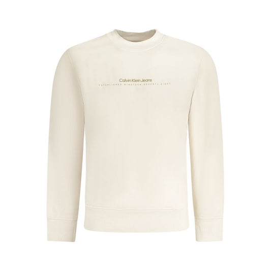 Sudadera Calvin Klein de algodón beige para hombre