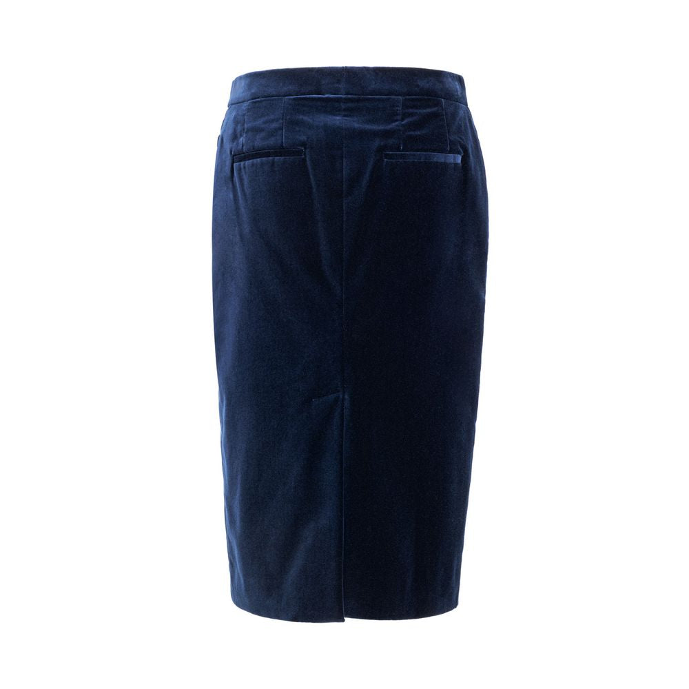 Falda midi de algodón azul de Tom Ford