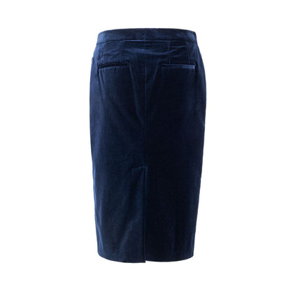 Falda midi de algodón azul de Tom Ford