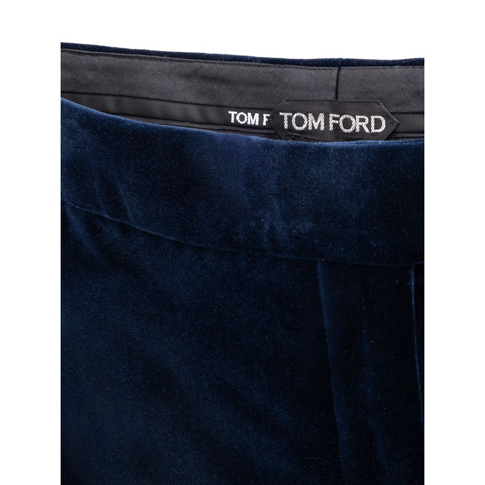 Falda midi de algodón azul de Tom Ford
