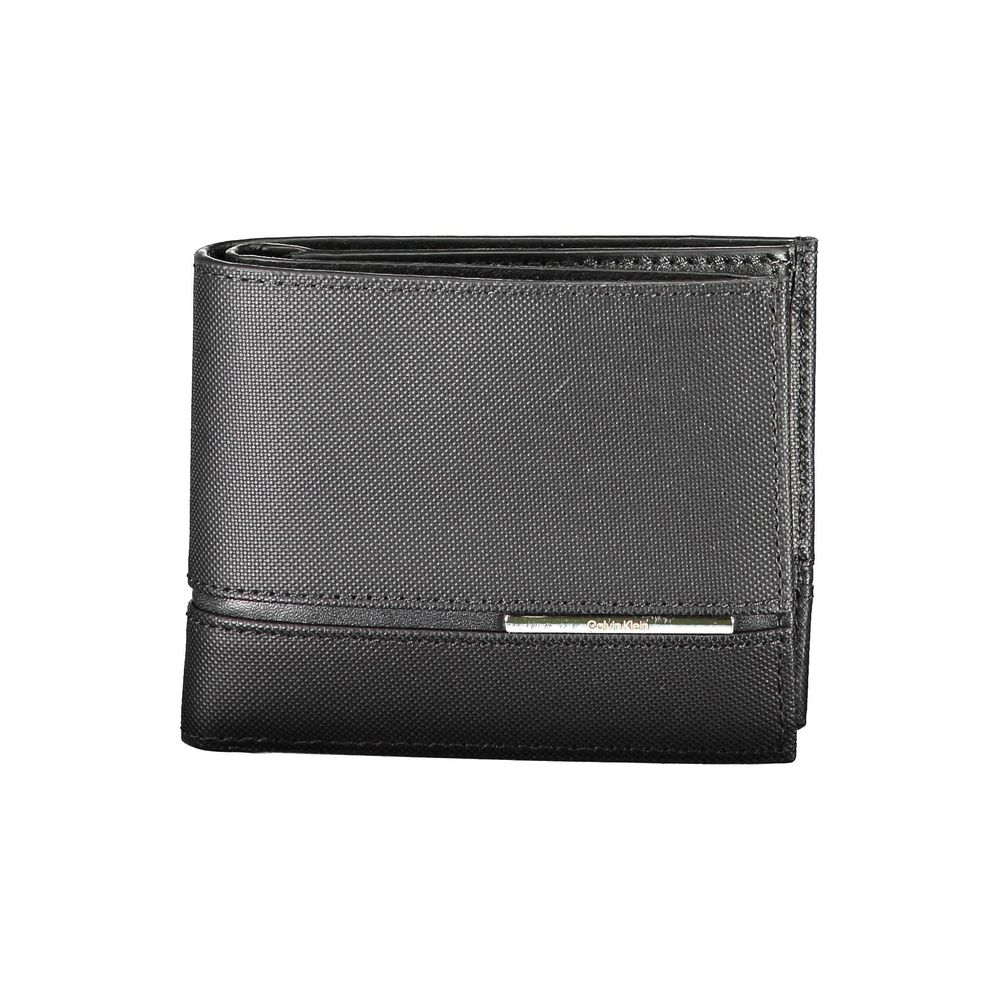 Cartera de cuero negro para hombre Calvin Klein