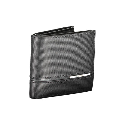 Cartera de cuero negro para hombre Calvin Klein