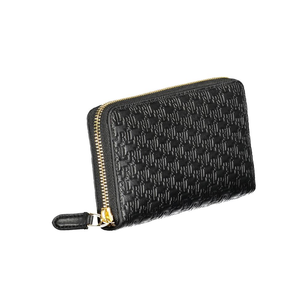 Cartera de cuero negro para mujer Ralph Lauren