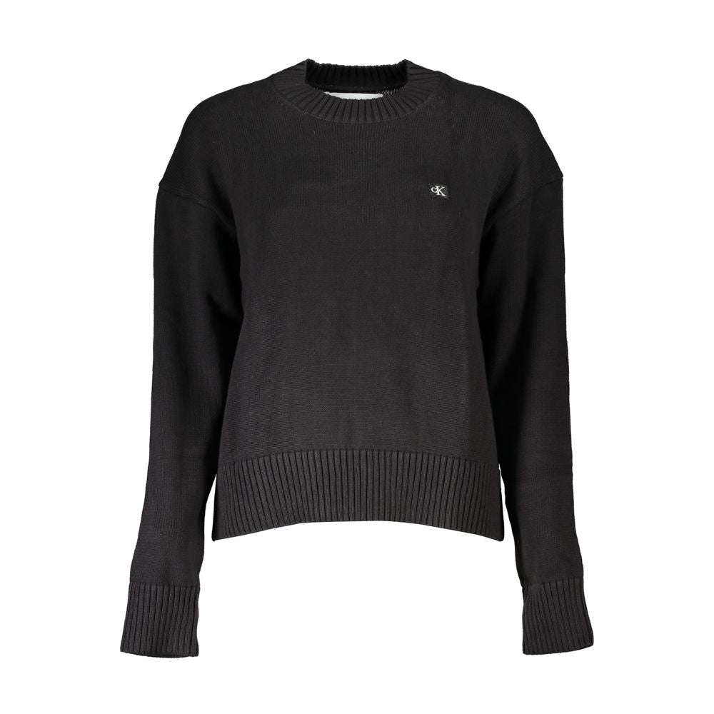 Suéter de algodón negro para mujer Calvin Klein