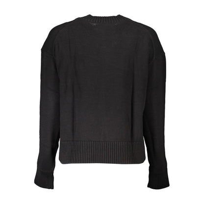 Suéter de algodón negro para mujer Calvin Klein