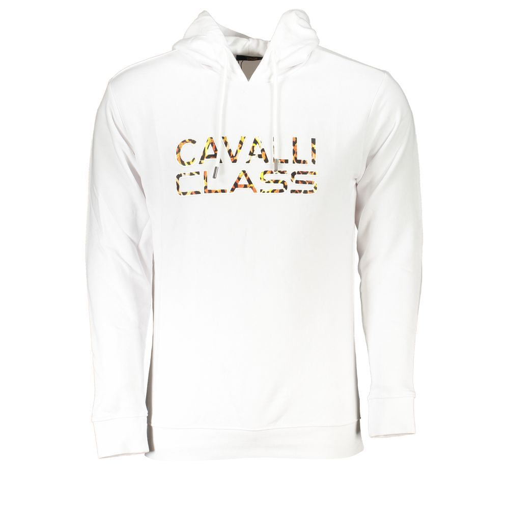 Sudadera de algodón blanca de hombre Cavalli Class