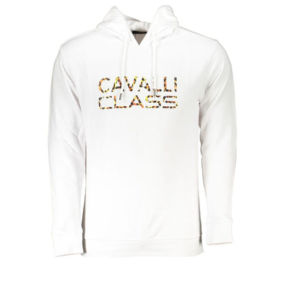 Sudadera de algodón blanca de hombre Cavalli Class
