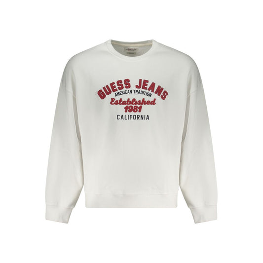 Sudadera de algodón blanca para hombre Guess Jeans