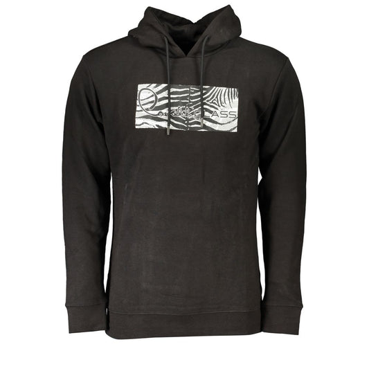 Sudadera con capucha Cavalli Class de algodón negro para hombre