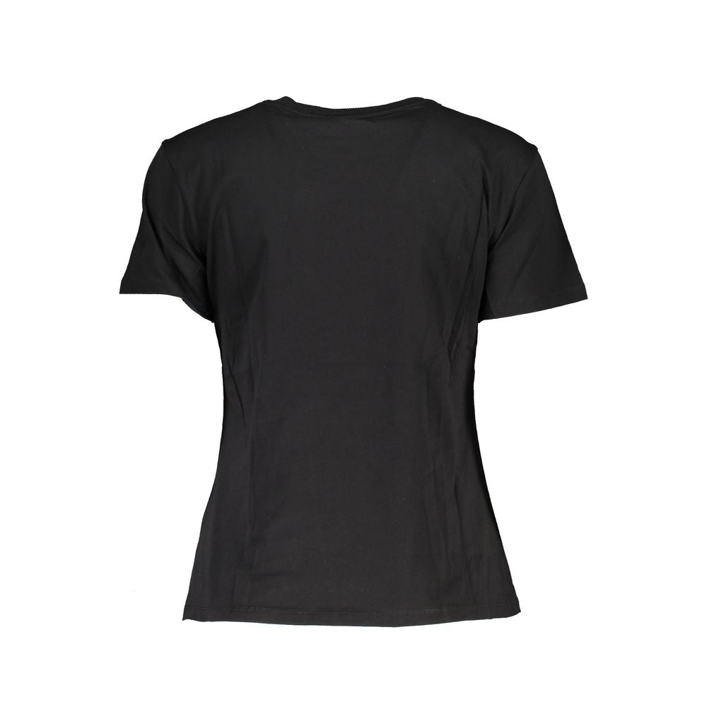 Patrizia Pepe Camiseta Negra de Algodón para Mujer