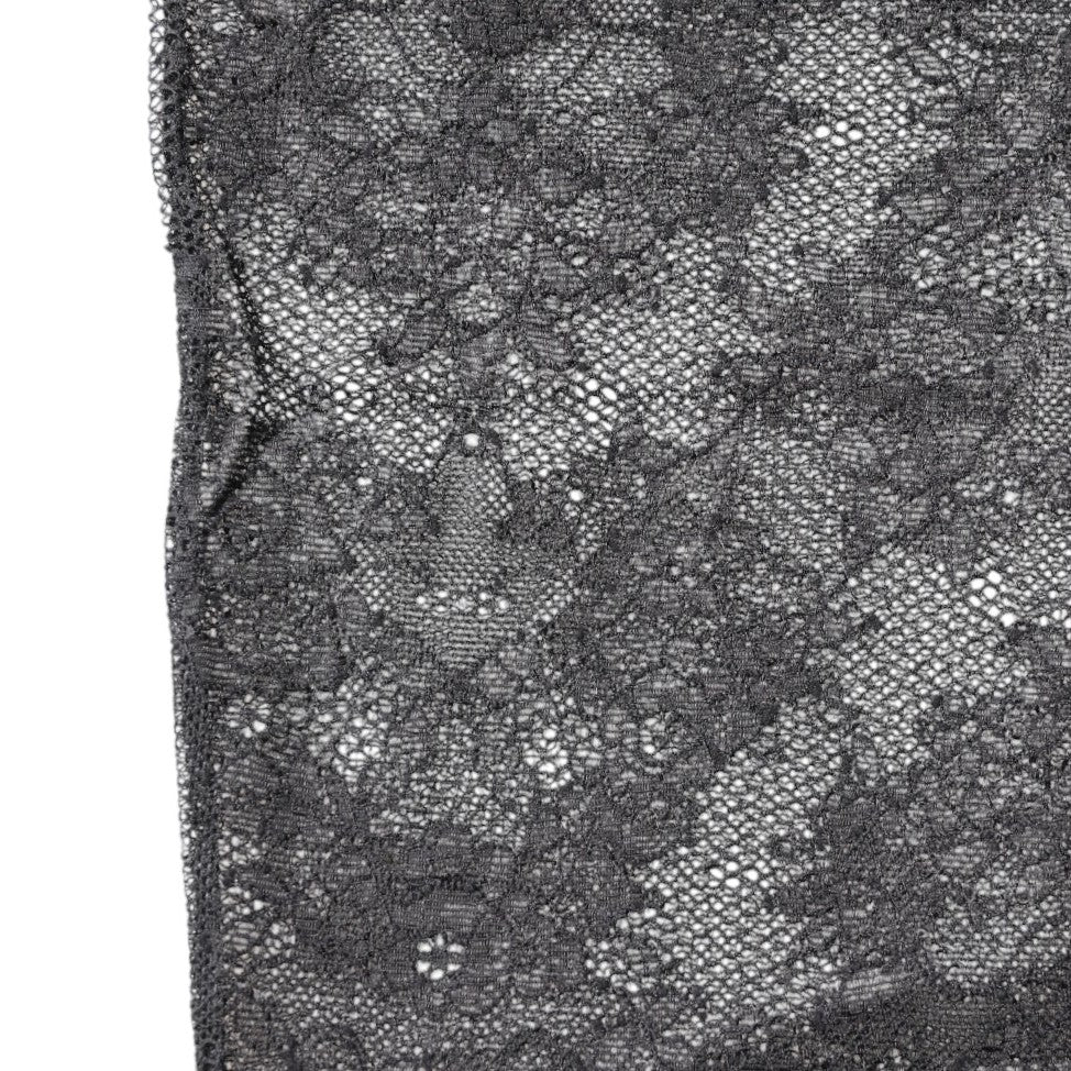 Calcetines Dolce & Gabbana de encaje floral negro de algodón elástico