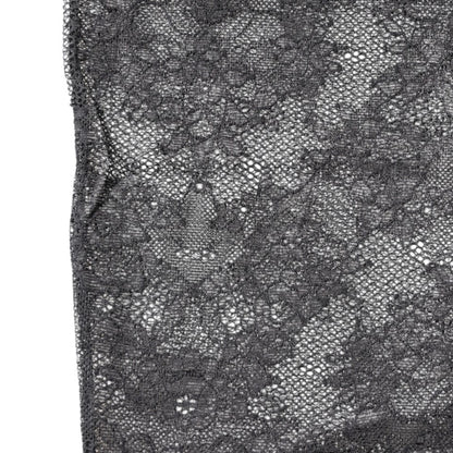 Calcetines Dolce & Gabbana de encaje floral negro de algodón elástico