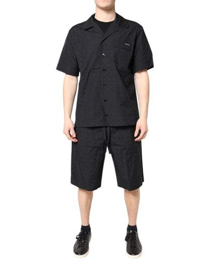 Conjunto de pijama de algodón negro para hombre Dolce & Gabbana Ropa de dormir
