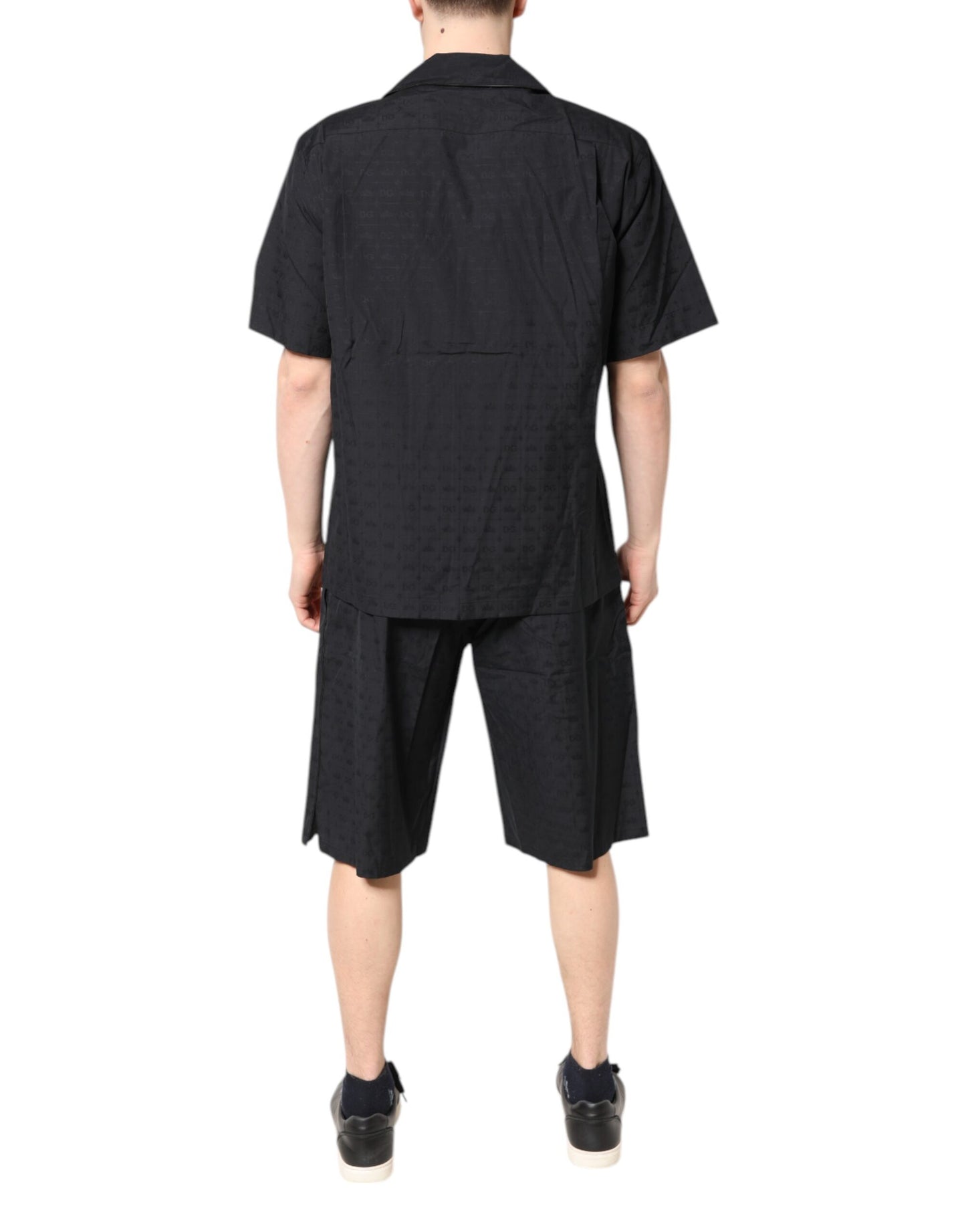 Conjunto de pijama de algodón negro para hombre Dolce & Gabbana Ropa de dormir