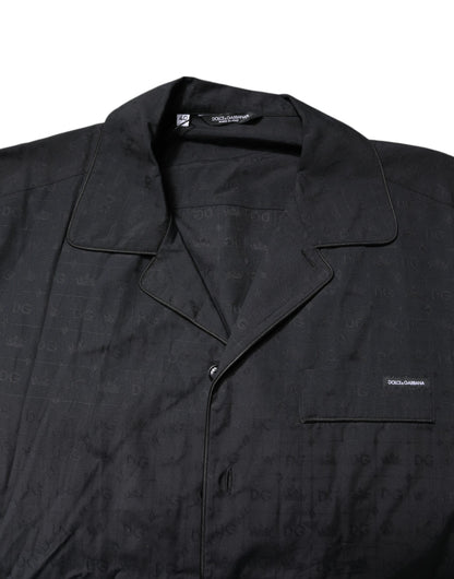 Conjunto de pijama de algodón negro para hombre Dolce & Gabbana Ropa de dormir