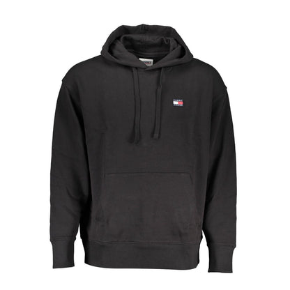Sudadera con capucha de algodón negra para hombre Tommy Hilfiger