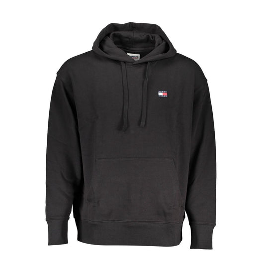 Sudadera con capucha de algodón negra para hombre Tommy Hilfiger