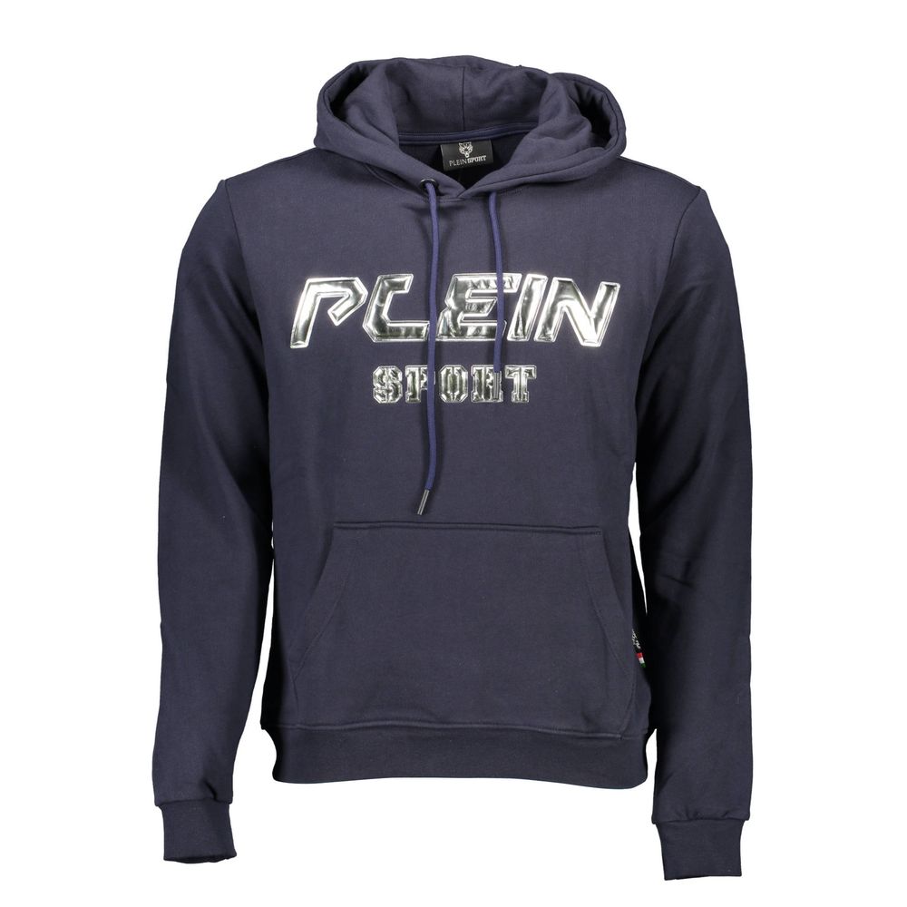 Sudadera con capucha de algodón azul para hombre Plein Sport