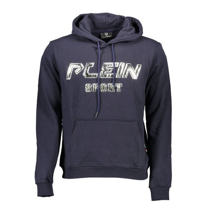 Sudadera con capucha de algodón azul para hombre Plein Sport
