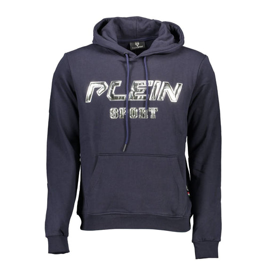 Sudadera con capucha de algodón azul para hombre Plein Sport