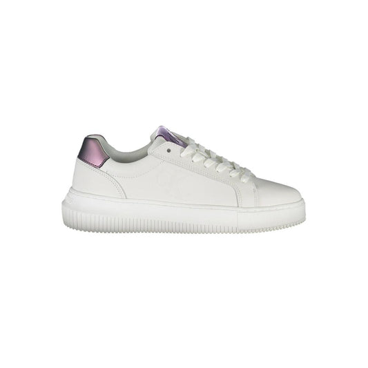 Zapatillas deportivas de cuero blanco Calvin Klein para mujer