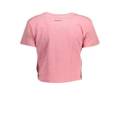 Camiseta de algodón Rosa para mujer Desigual