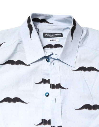 Camisa de vestir formal MARTINI de algodón azul claro de Dolce & Gabbana