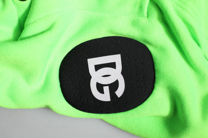 Chaleco deportivo con capucha de poliéster verde de Dolce & Gabbana