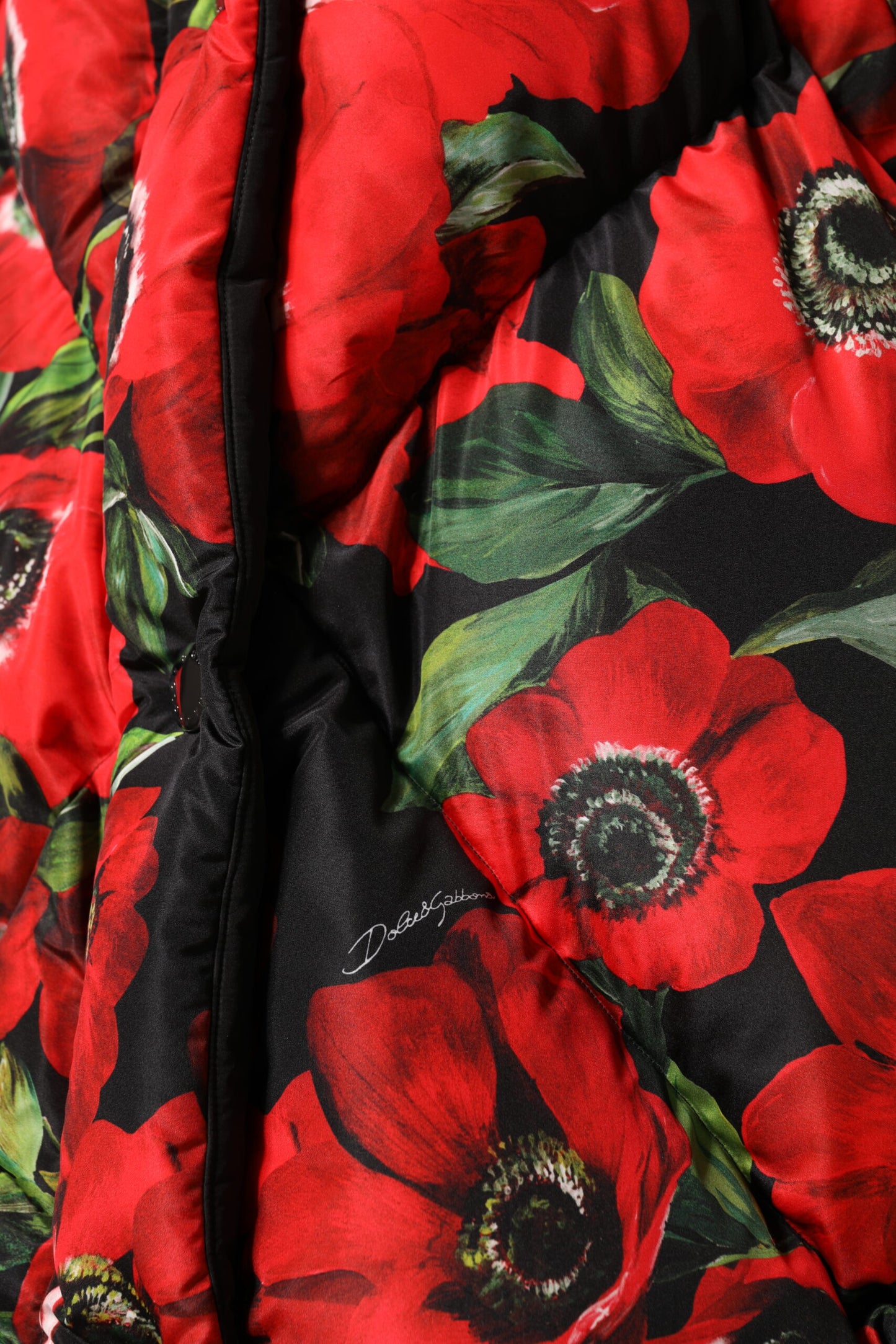 Chaqueta acolchada Dolce & Gabbana Multicolor Floral con cremallera completa