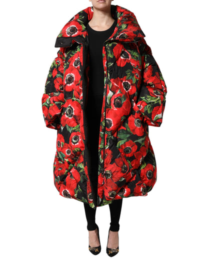 Chaqueta acolchada Dolce & Gabbana Multicolor Floral con cremallera completa