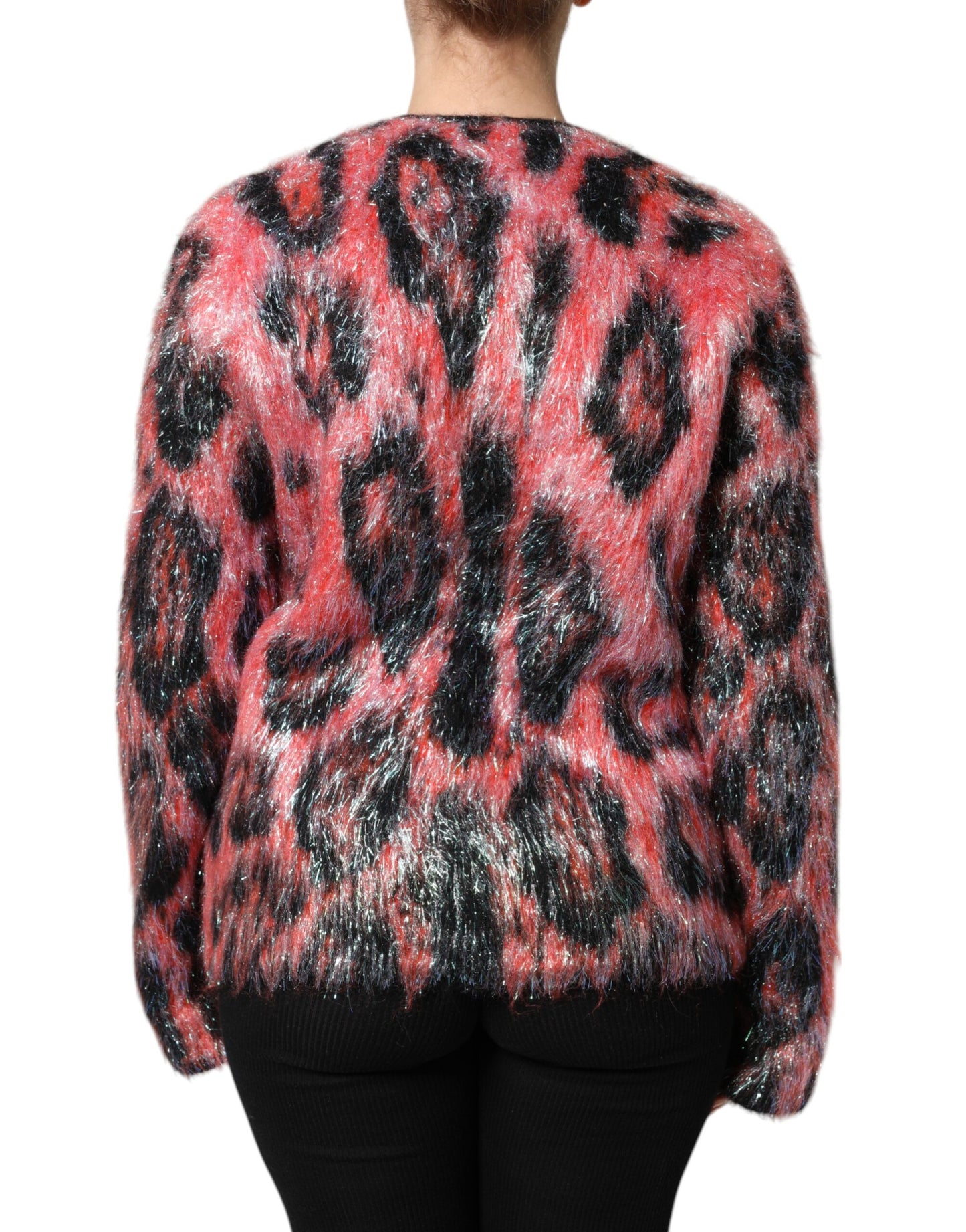 Cárdigan de punto con botones de mohair y lana rojo de Dolce & Gabbana