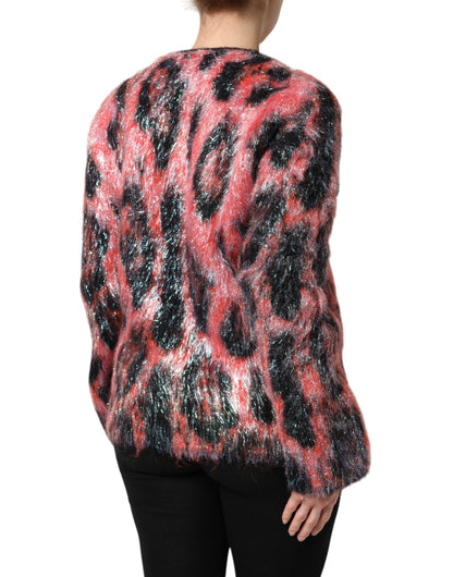 Cárdigan de punto con botones de mohair y lana rojo de Dolce & Gabbana