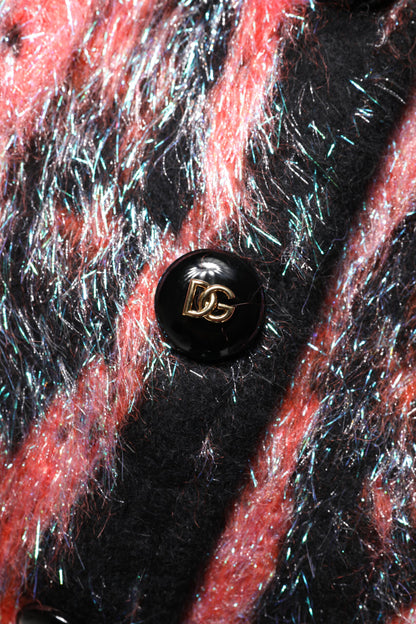 Cárdigan de punto con botones de mohair y lana rojo de Dolce & Gabbana