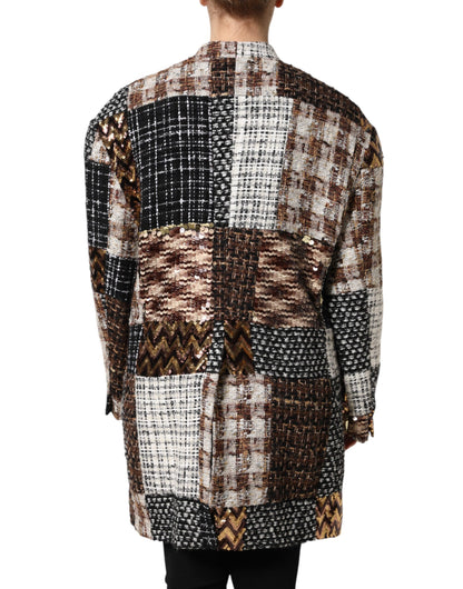 Chaqueta abotonada Dolce & Gabbana de patchwork multicolor