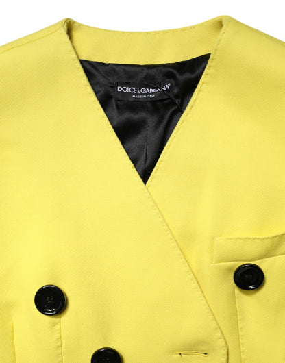 Chaqueta cruzada tipo gabardina amarilla de Dolce & Gabbana