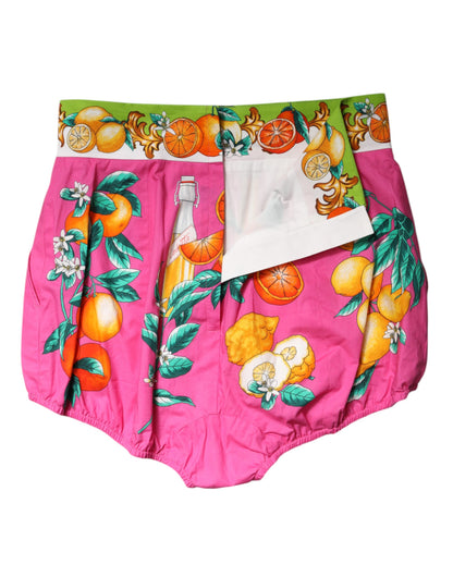 Shorts Dolce & Gabbana de tiro alto con estampado rosa