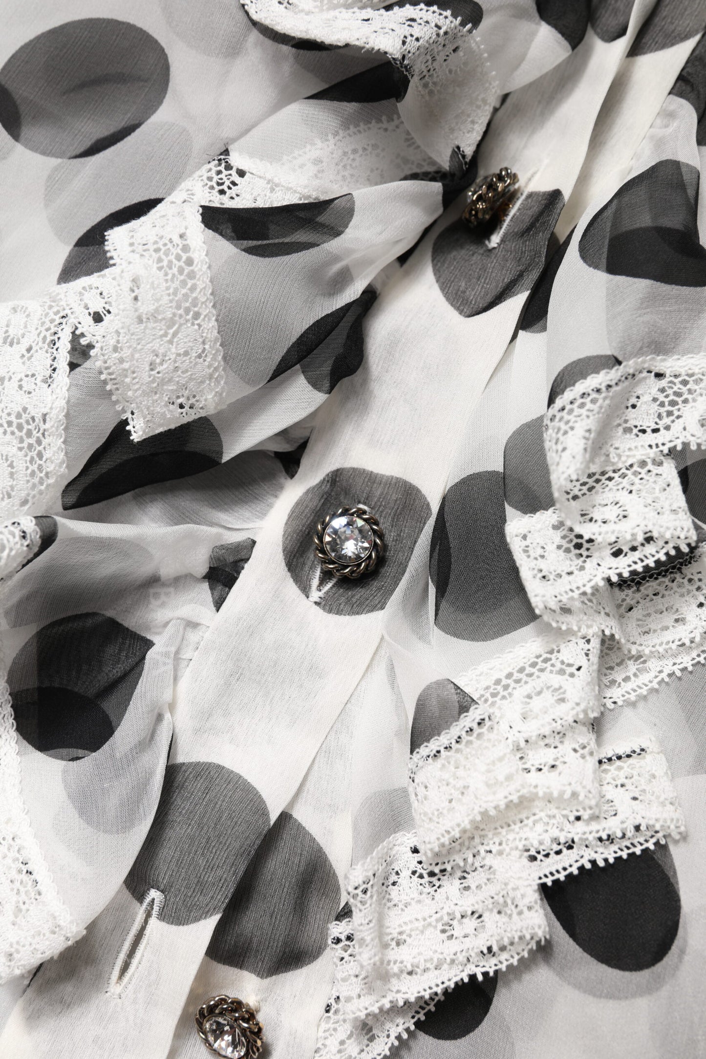 Top sin mangas de algodón con estampado de lunares blancos y negros de Dolce & Gabbana