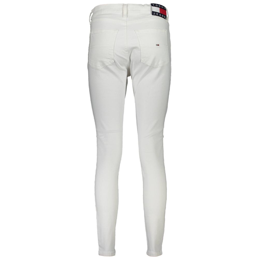 Vaqueros de algodón Tommy Hilfiger Bianco para mujer