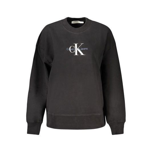 Suéter de algodón negro para mujer Calvin Klein