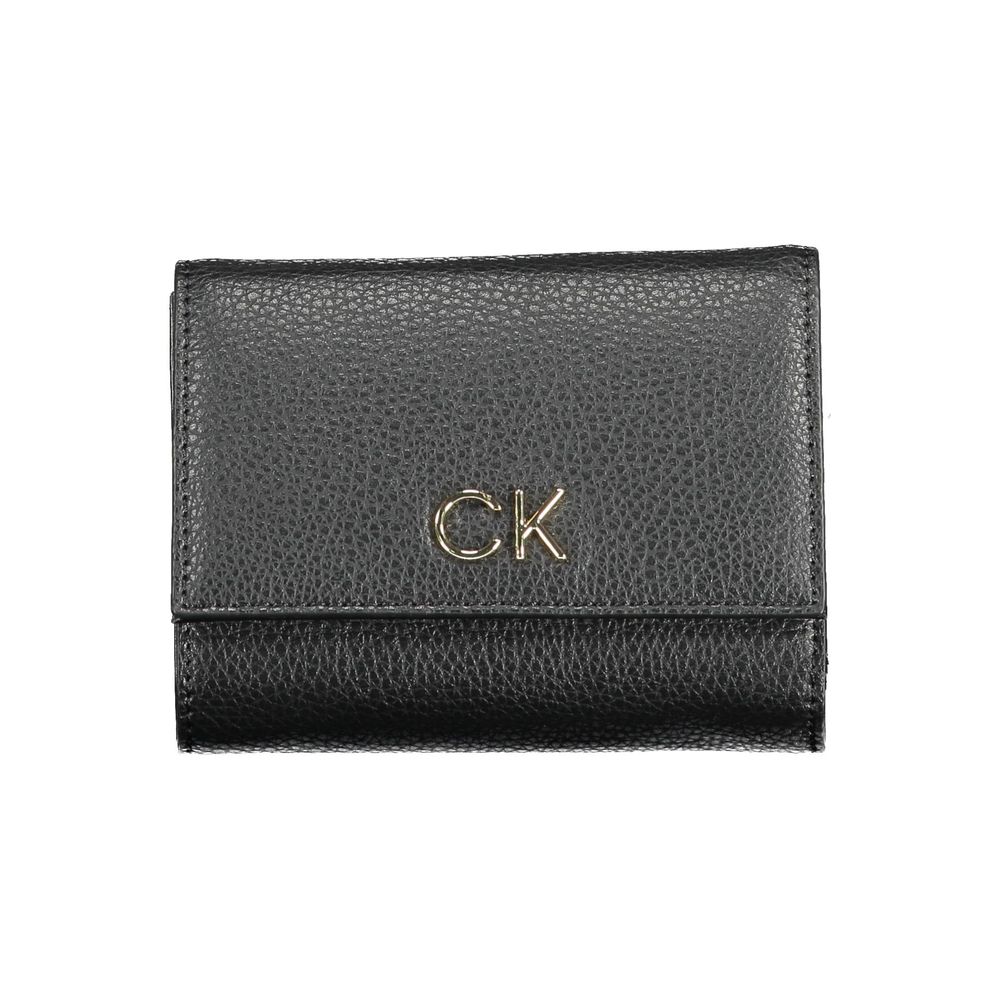 Cartera de mujer de poliuretano negro Calvin Klein