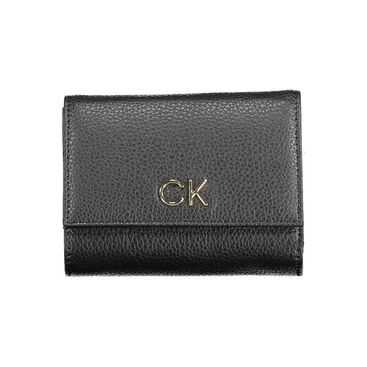 Cartera de mujer de poliuretano negro Calvin Klein