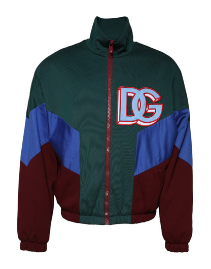 Chaqueta Dolce & Gabbana de algodón multicolor con logo y cremallera completa