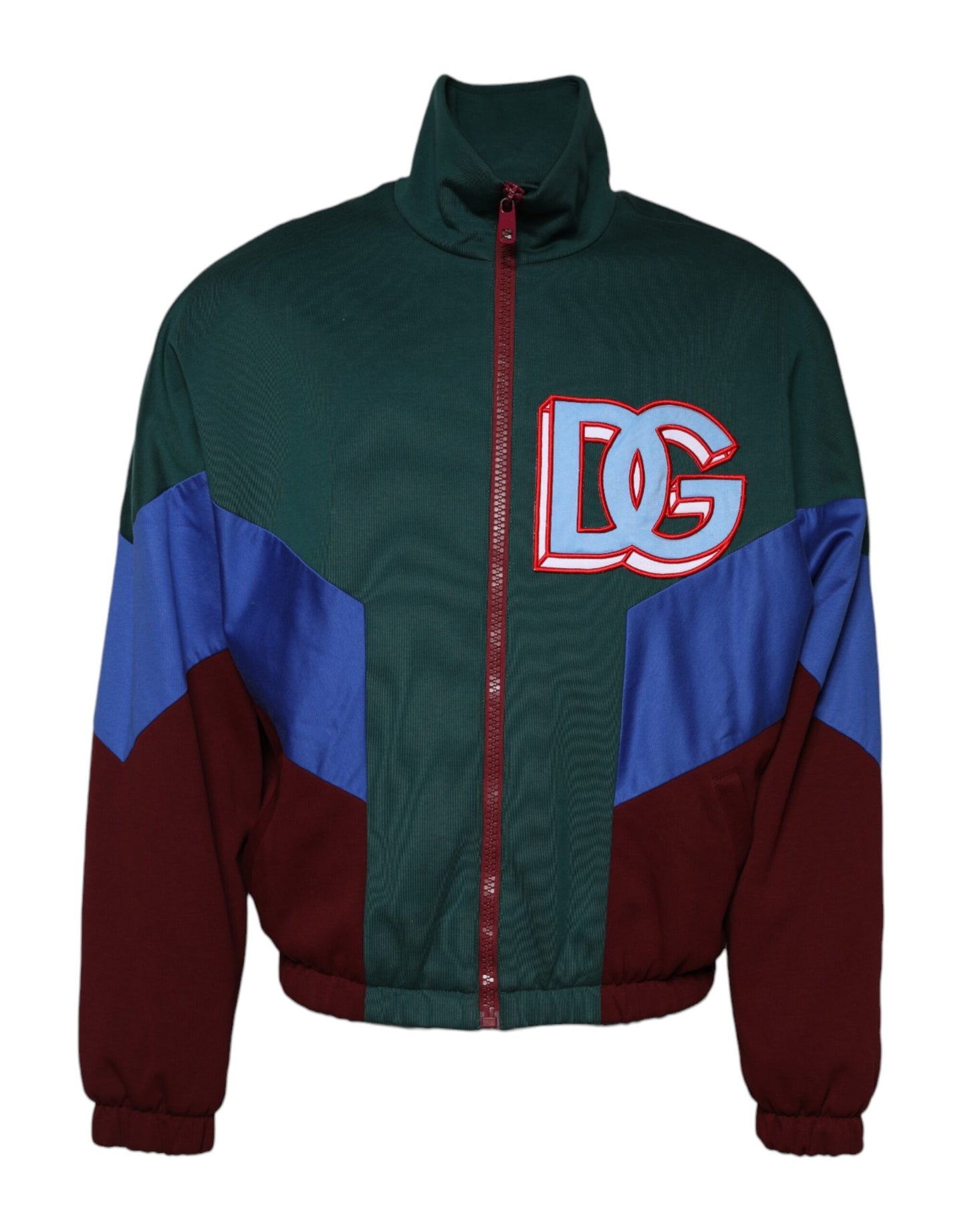Chaqueta Dolce & Gabbana de algodón multicolor con logo y cremallera completa